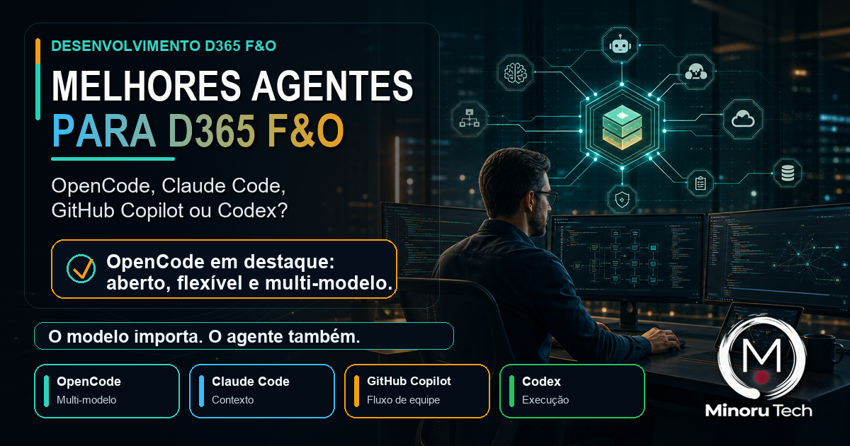 Melhores agentes para desenvolvimento em D365 F&O: OpenCode, Claude Code, GitHub Copilot ou Codex?